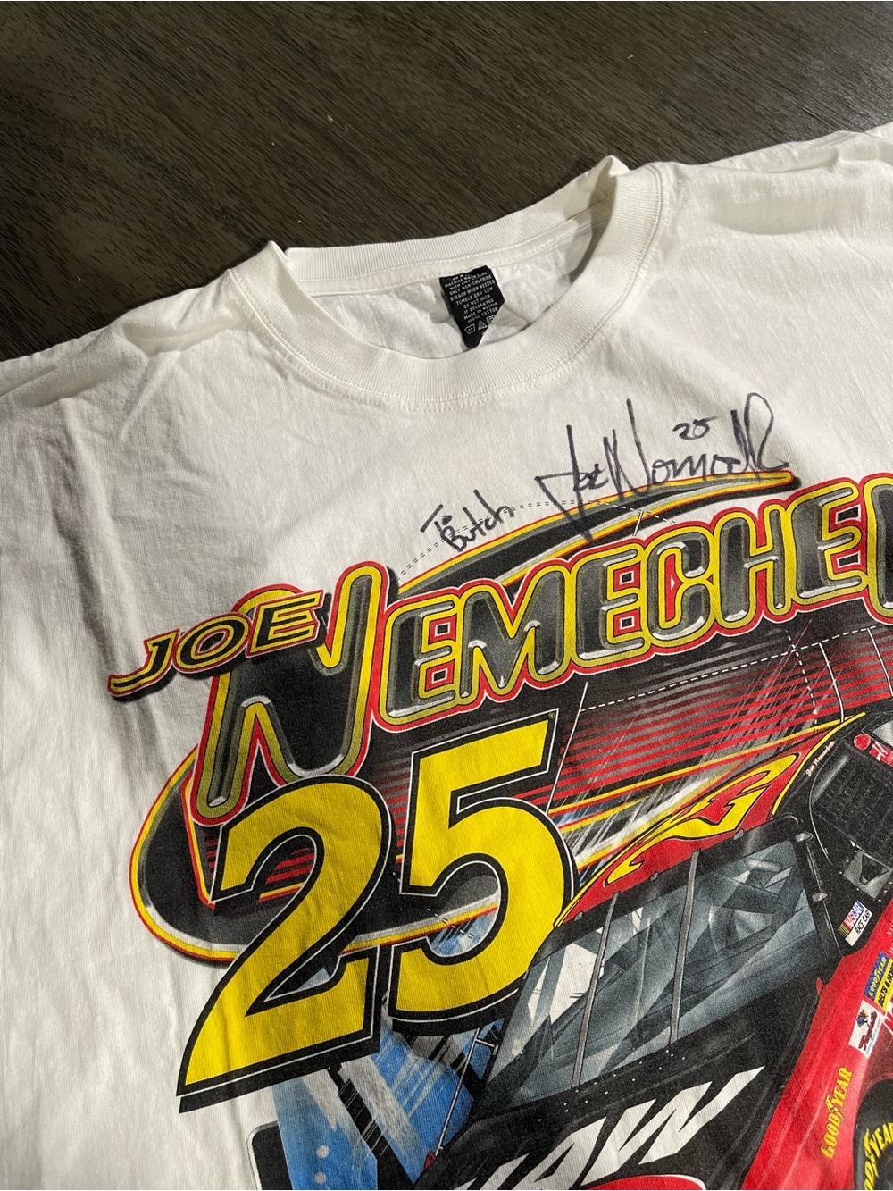 Vintage 2003 Hendrick Motosports Men's Sz 3XL Joe Nemechek Autographed T-Shirt